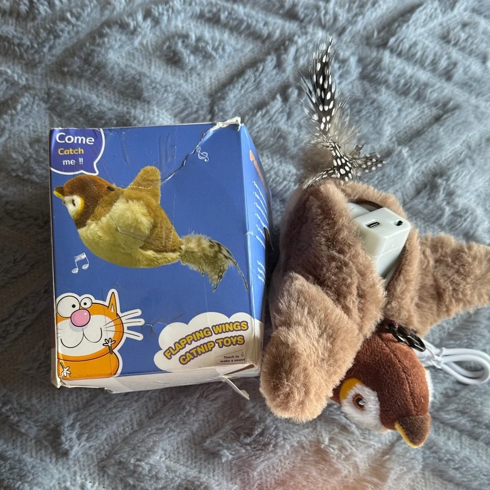Sparrow Brown Plush Cat Toy